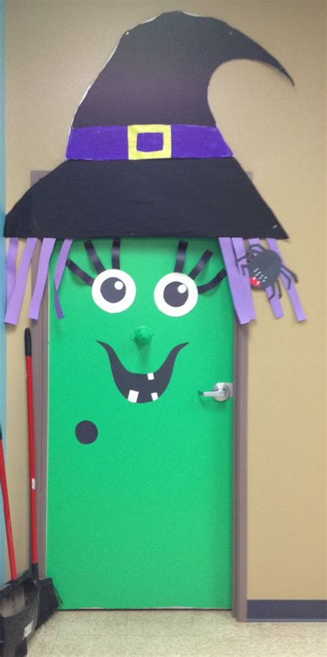 Create a Frightfully Fun Entrance with a Witch Print Door Cover